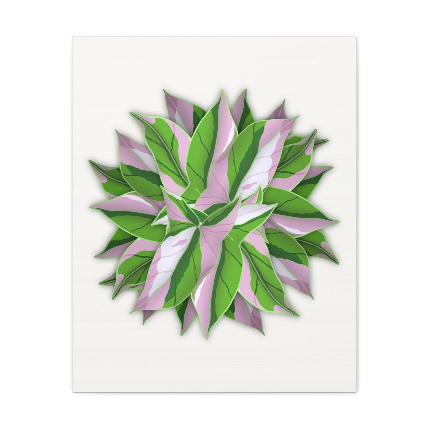 Syngonium Tricolor Pattern Canvas Print – Botanical Wall Art