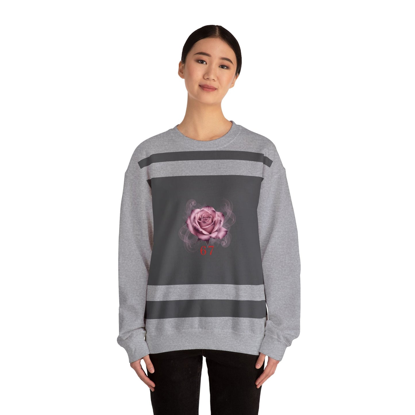 6 7 Valentine's Sweatshirt | Viral Gothic Rose Crewneck | 6 7 Meaning Dark Romance