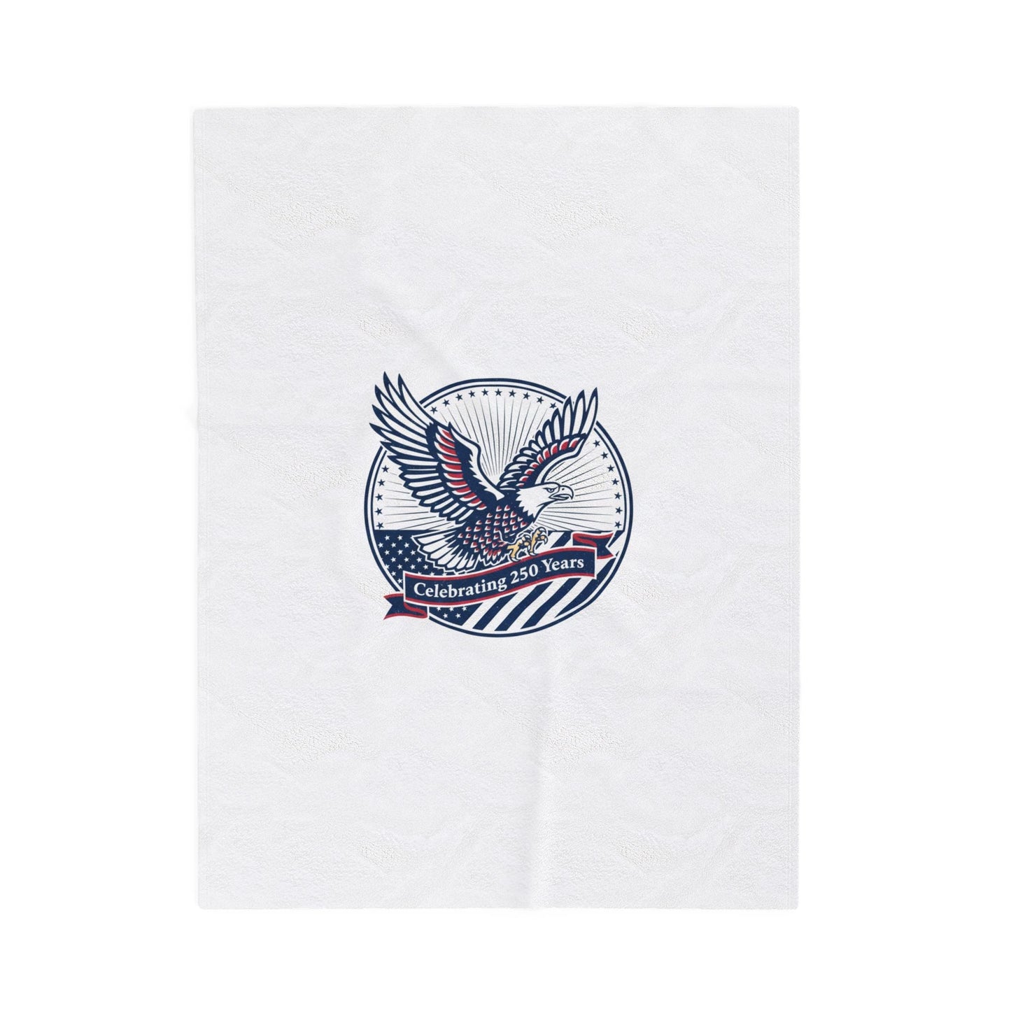 Semiquincentennial Eagle Emblem Velveteen Plush Blanket | 1776–2026 Patriotic Memorial