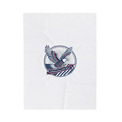 Semiquincentennial Eagle Emblem Velveteen Plush Blanket | 1776–2026 Patriotic Memorial