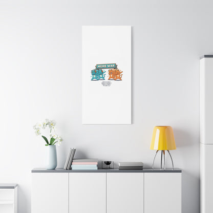 Meme War: Six vs. Seven Canvas Wall Art