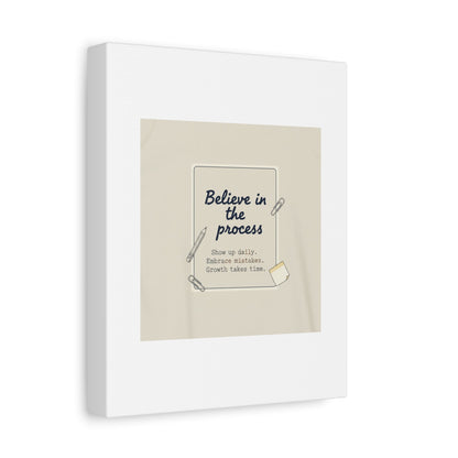 Believe in the Process Canvas | analogue note to self, handwritten reminder décor