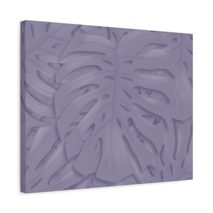 Violet Monstera Canvas Print – Botanical Wall Art