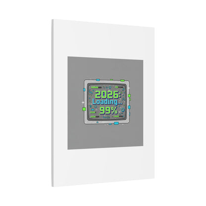 2026 Loading 99% Canvas | NYE countdown, retro system interface