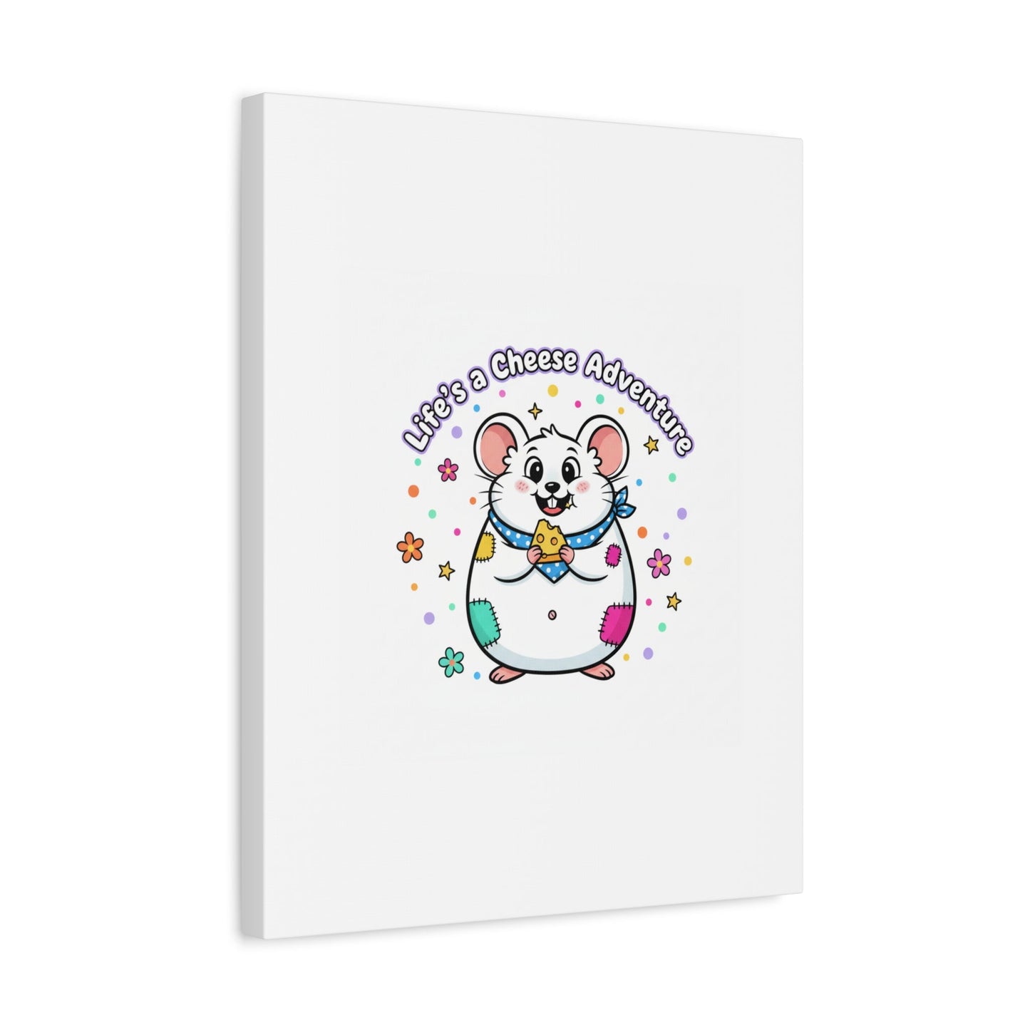 Life's a Cheese Adventure Canvas | Rodent-Core rat art print