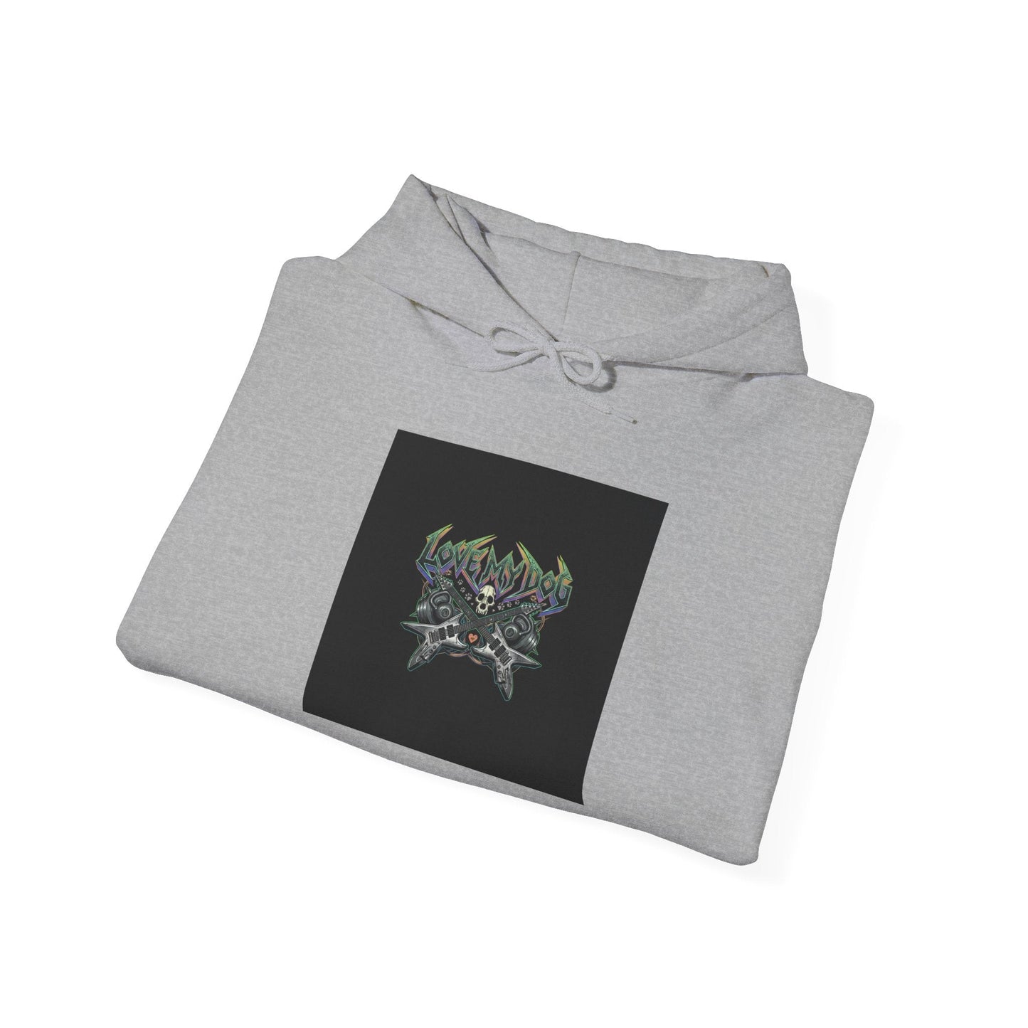 LOUD Self-Care, Metal Font Hoodie | gothic wellness quote, edgy self-care merch