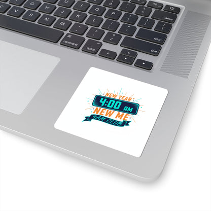 4:00 AM New Year New Me Sticker | Holiday Party, Festive Humor