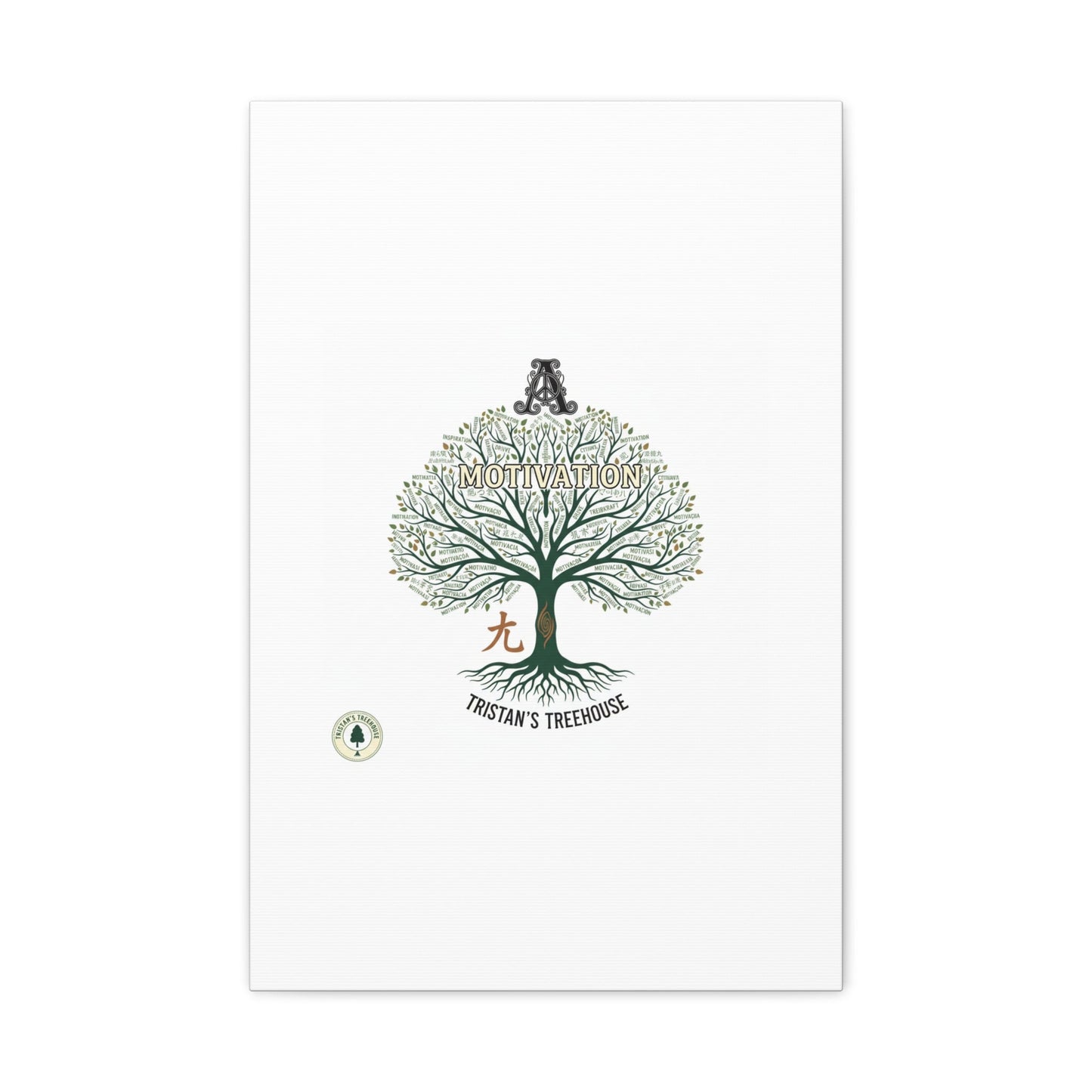 Handwritten Doodle Tree Canvas | Matte Stretched Wall Art