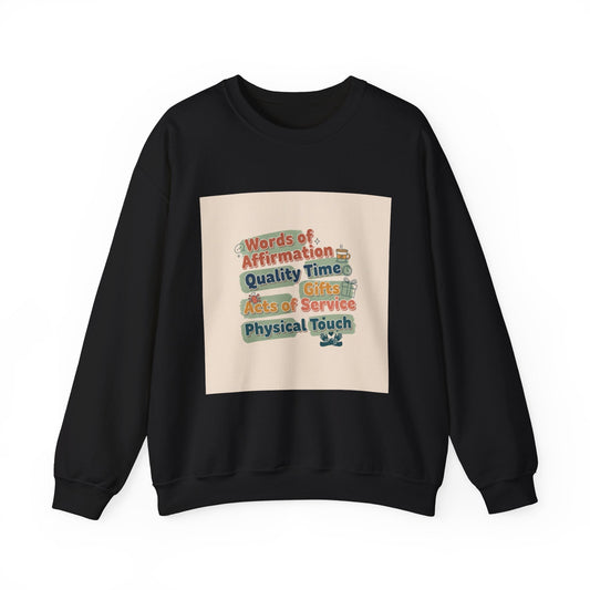 Love Languages Meme Crewneck Sweatshirt | love language meme, relationship humor