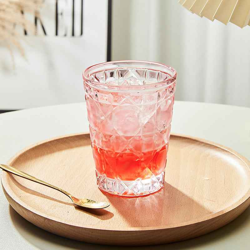 Creative Light Luxury Color Checkered Whisky Cup
