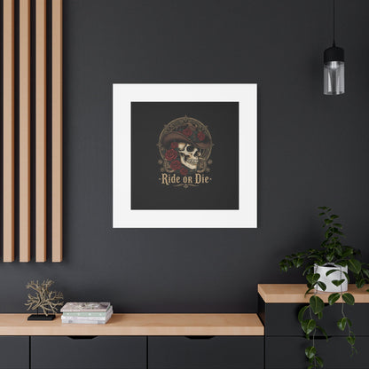Ride or Die Skull Canvas | Western Skull Art, Gothic Americana