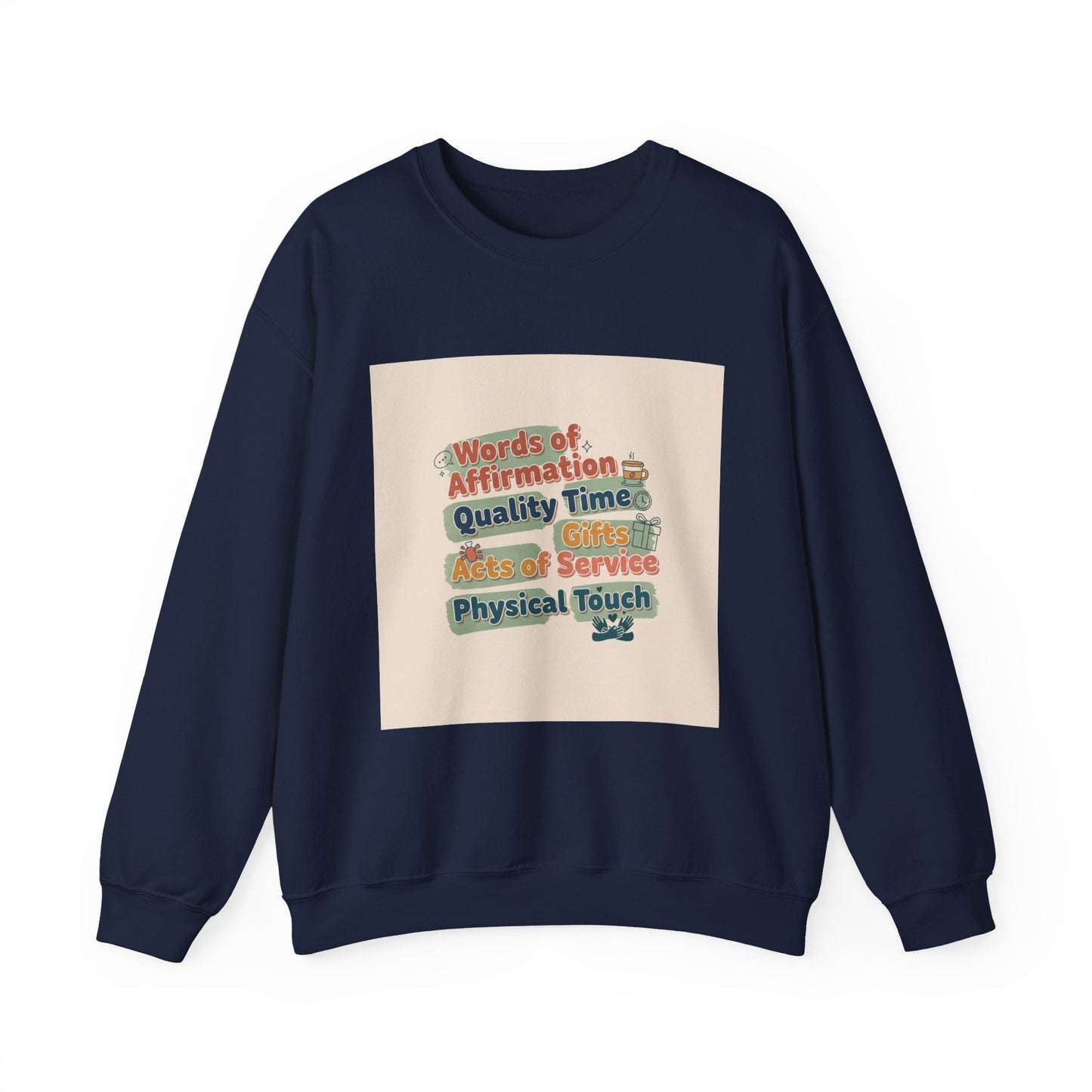 Love Languages Meme Crewneck Sweatshirt | love language meme, relationship humor