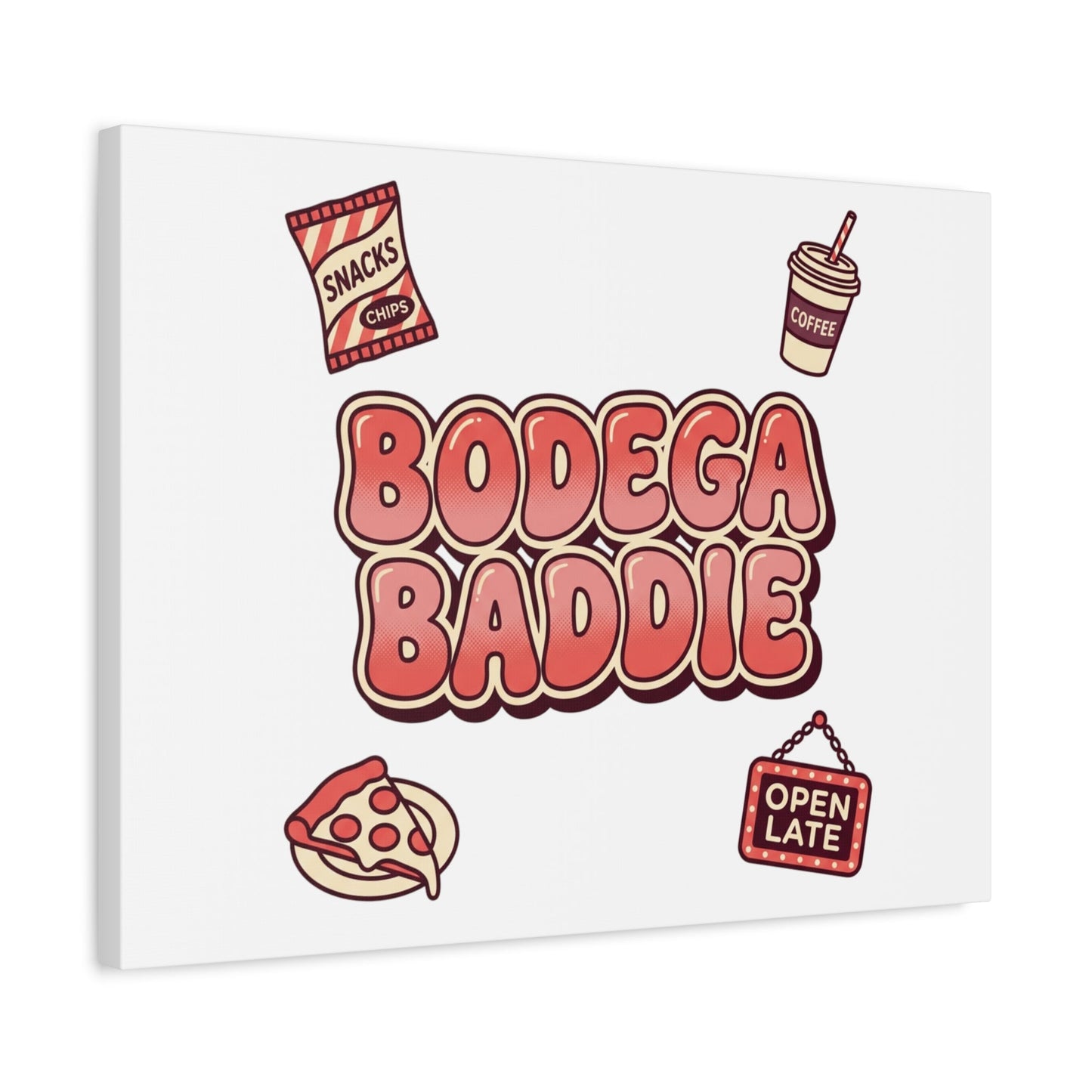 Bodega Baddie Matte Canvas, Stretched | NYC Y2K Corner Store Vibes