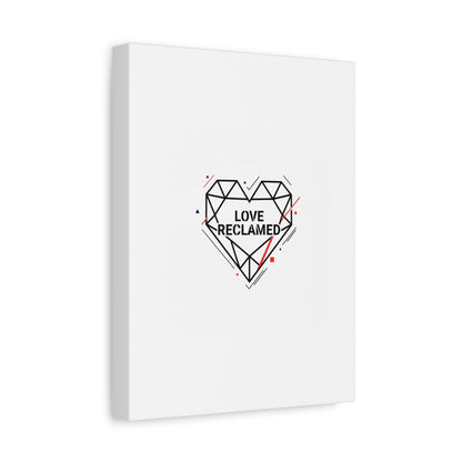 Love Reclaimed Canvas | modern heart design, minimalist love icon
