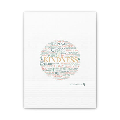 Kindness Word Cloud Canvas | Fresh Start Minimalist Wall Art