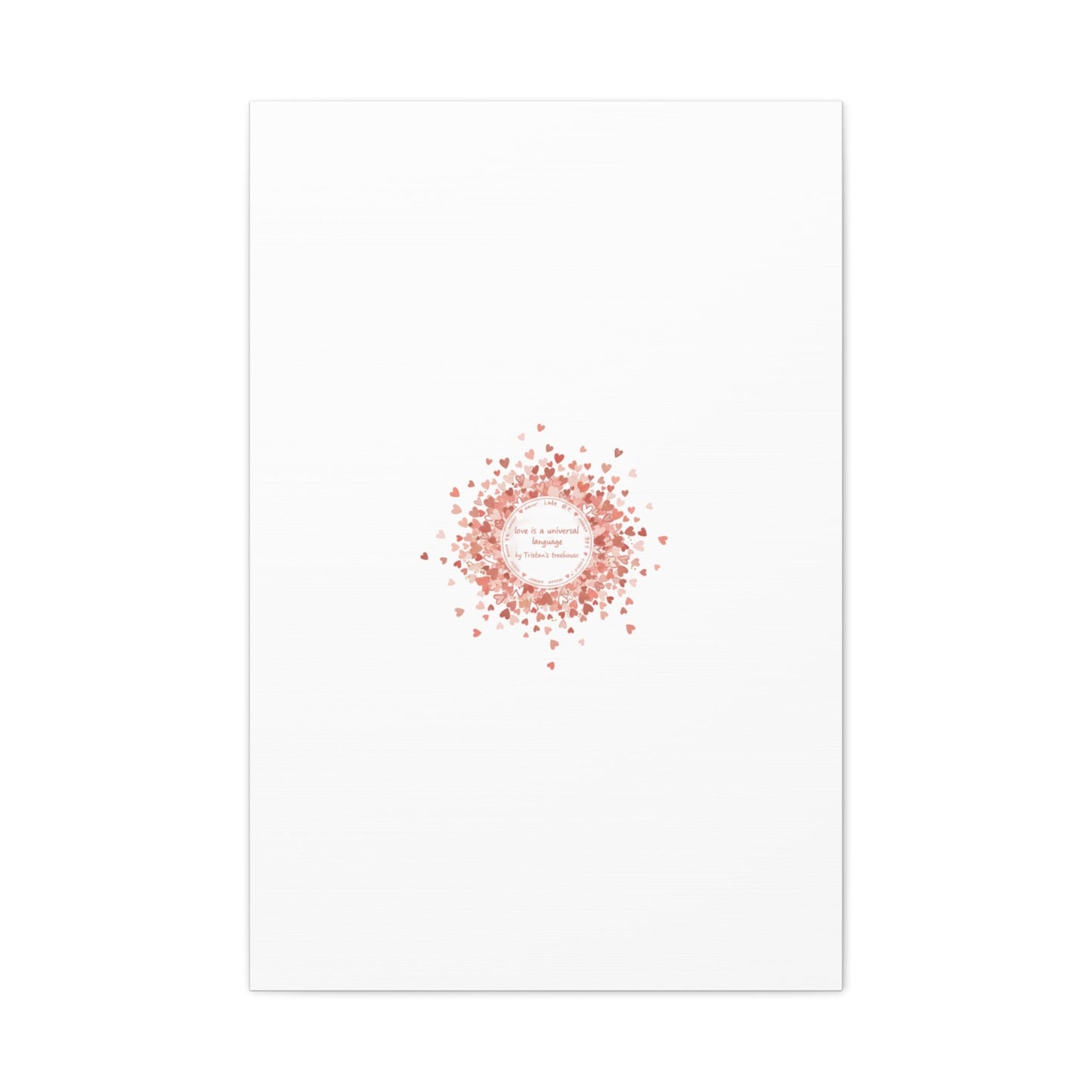 Tiny Heart Confetti Canvas | Matte Stretched Wall Art