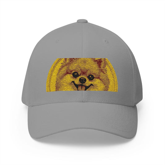 Embroidered Funny Pomeranian Dog Cap – Cute Dog Face Baseball Hat