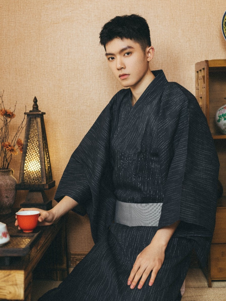 Mens Japanese-style Summer Yukata Japanese-style Loungewear