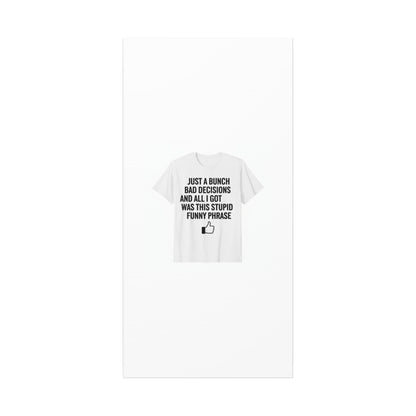 self-deprecating quote Canvas | sarcastic introvert wall art, anxiety humor