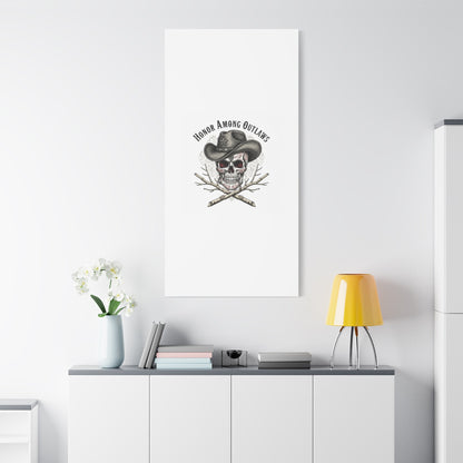 Honor Among Outlaws Canvas | Western Skull Art, Gothic Americana Desert Noir