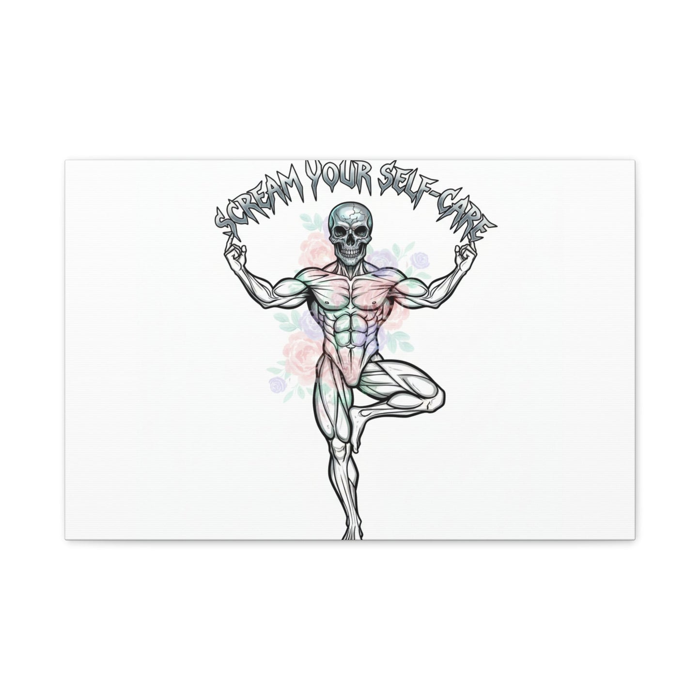 Scream Your Self-Care Canvas | Heavy Metal Wellness, Gothic Wellness Quote