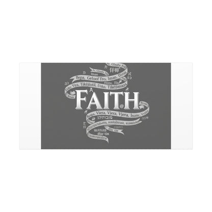 handwritten faith ribbon Canvas | sketch aesthetic, doodle design