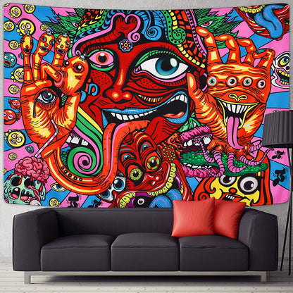 Creative Map Printed Tapestry Beach Towel Sitting Blanket