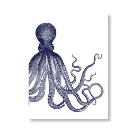 Octopus Nautical Retro Poster Wall Art Decoration