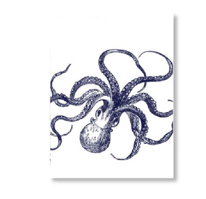 Octopus Nautical Retro Poster Wall Art Decoration