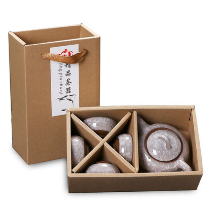 Dehua Ceramic Ice Crack Kung Fu Tea Set