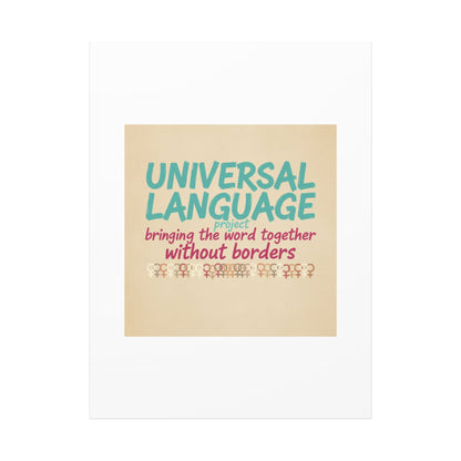 Universal Language Canvas | empowerment slogan, equality wall art