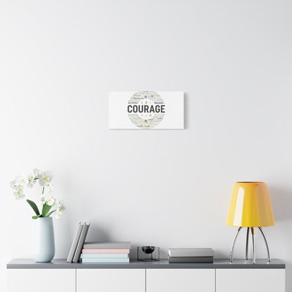 Courage Word Cloud Canvas | Fresh-Start Minimalism art print