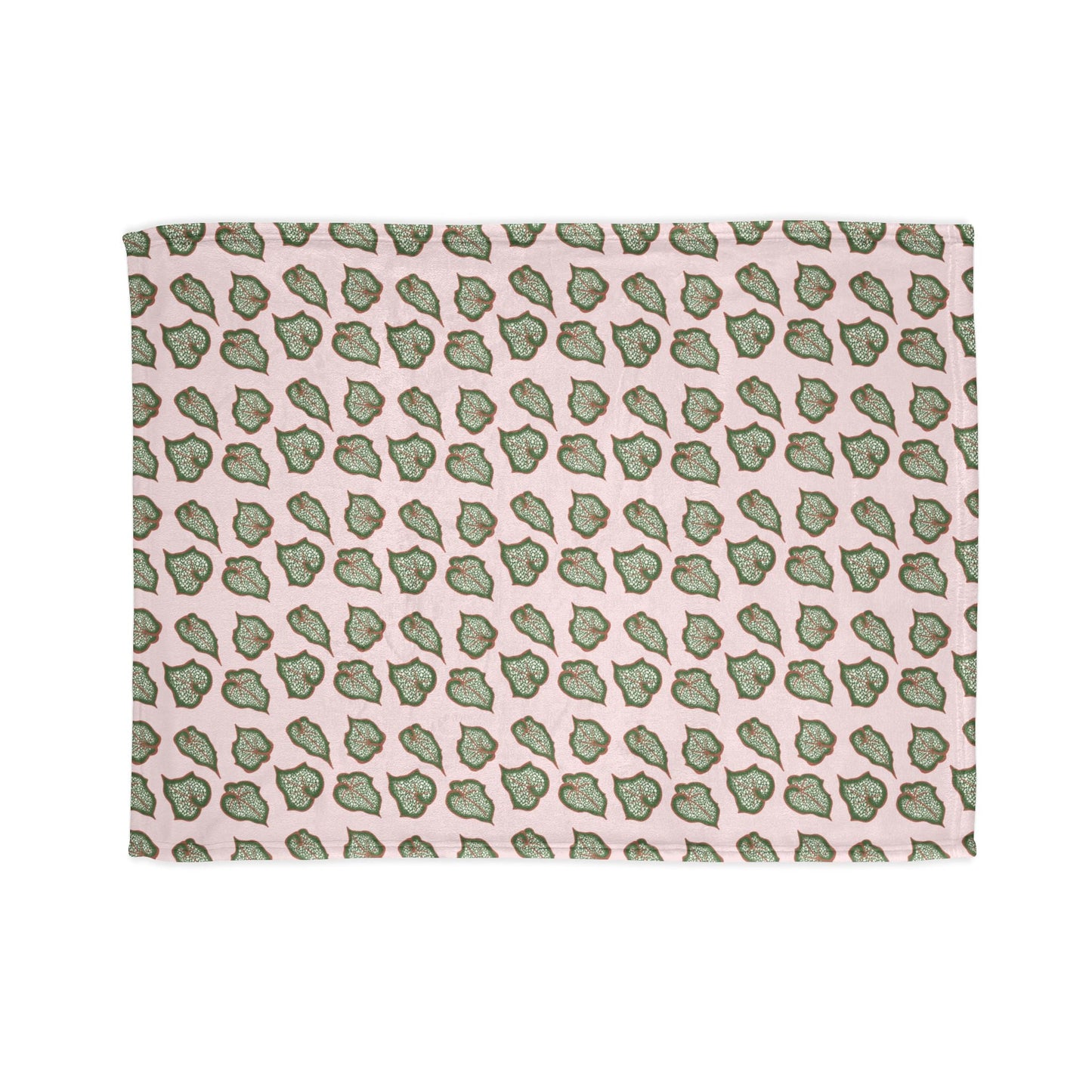 Begonia Pattern Cozy Fleece Throw Blanket