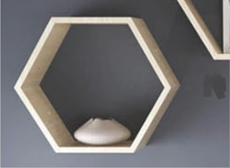 Hexagonal Wall Shelf Wall Hanging Lattice Frame Combination Decoration