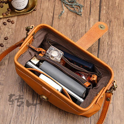 Clementine Leather Crossbody Bag - Elegant Pillow-Type Shoulder Purse