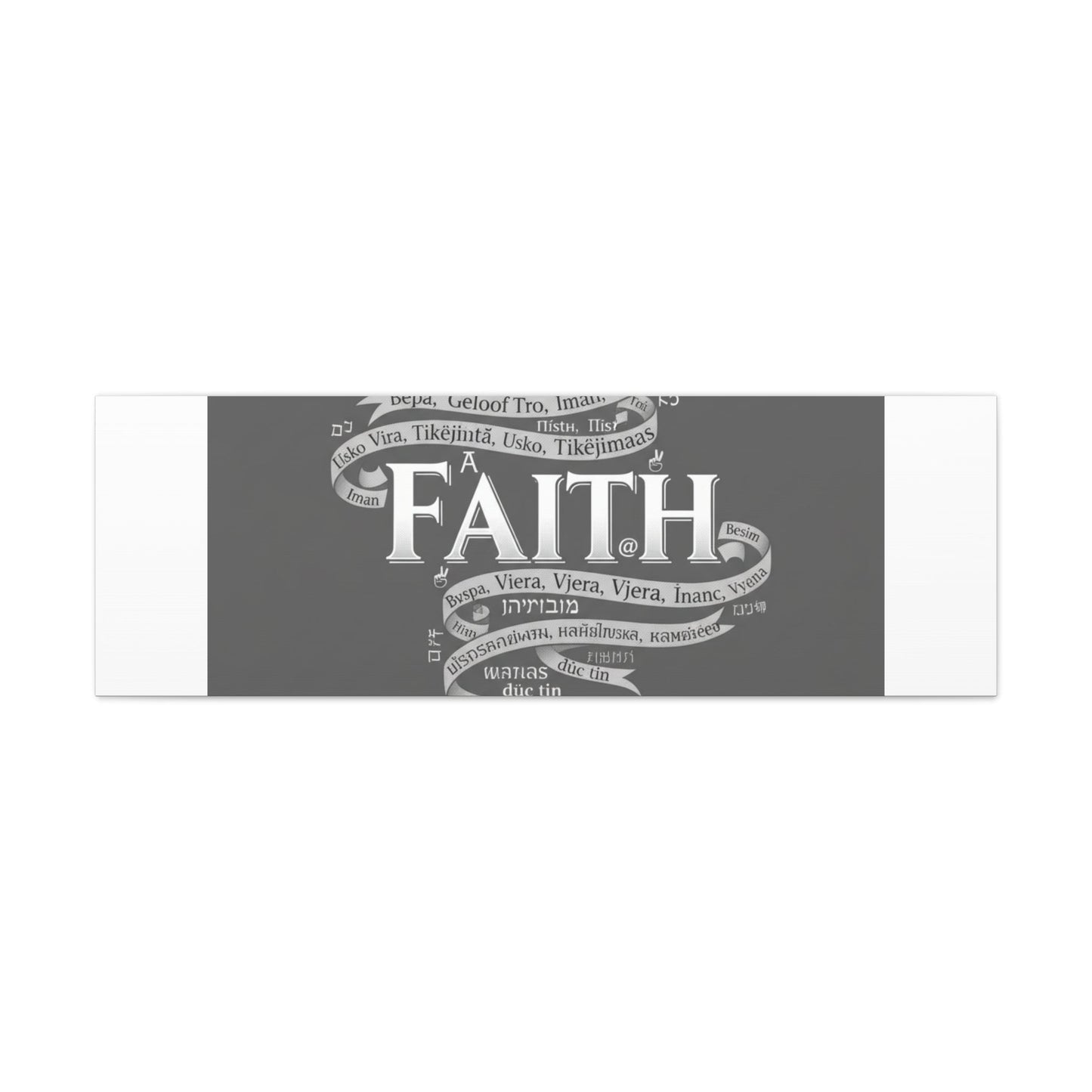 handwritten faith ribbon Canvas | sketch aesthetic, doodle design