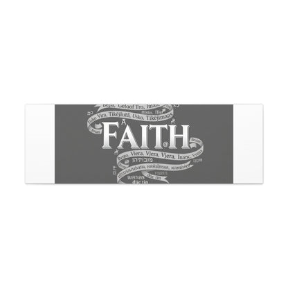 handwritten faith ribbon Canvas | sketch aesthetic, doodle design