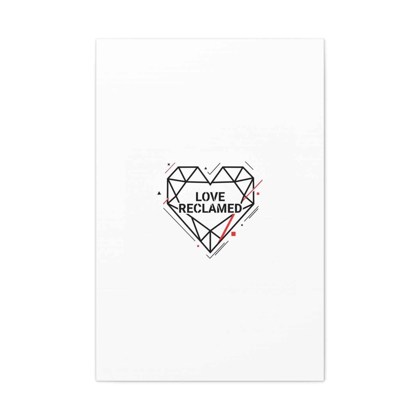 Love Reclaimed Canvas | modern heart design, minimalist love icon
