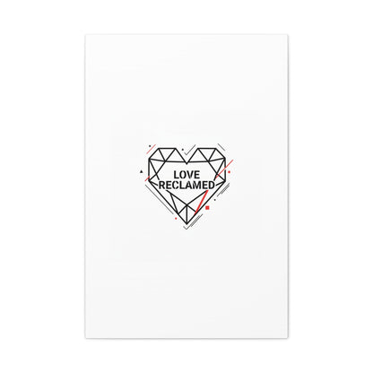 Love Reclaimed Canvas | modern heart design, minimalist love icon