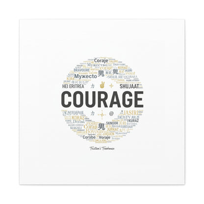 Courage Word Cloud Canvas | Fresh-Start Minimalism art print