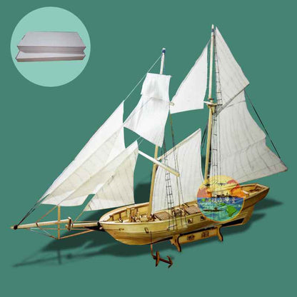 Harvey Sailing Ship Assembled Model Wooden Western Ancient Ship Model Kit DIY Popular Science Equipment Great Nautical Era