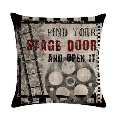 Retro Style Series Linen Sofa Pillow Car Cushion Cover Bay Window Cushion