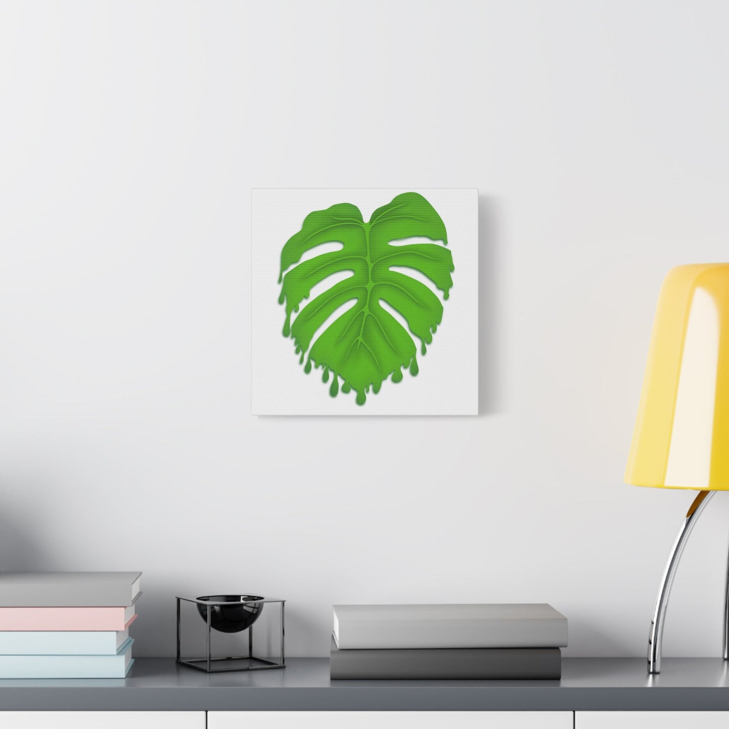 Melting Monstera Canvas Print – Botanical Wall Art