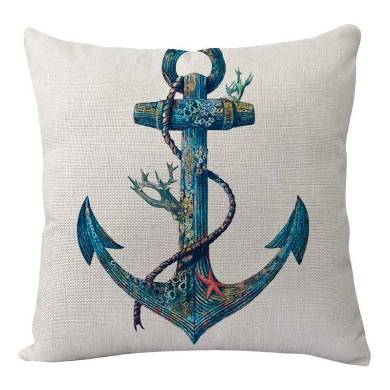 New Lighthouse Anchor Digital Printing Linen Pillowcase
