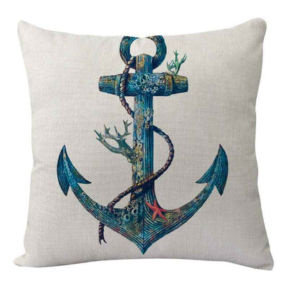 New Lighthouse Anchor Digital Printing Linen Pillowcase