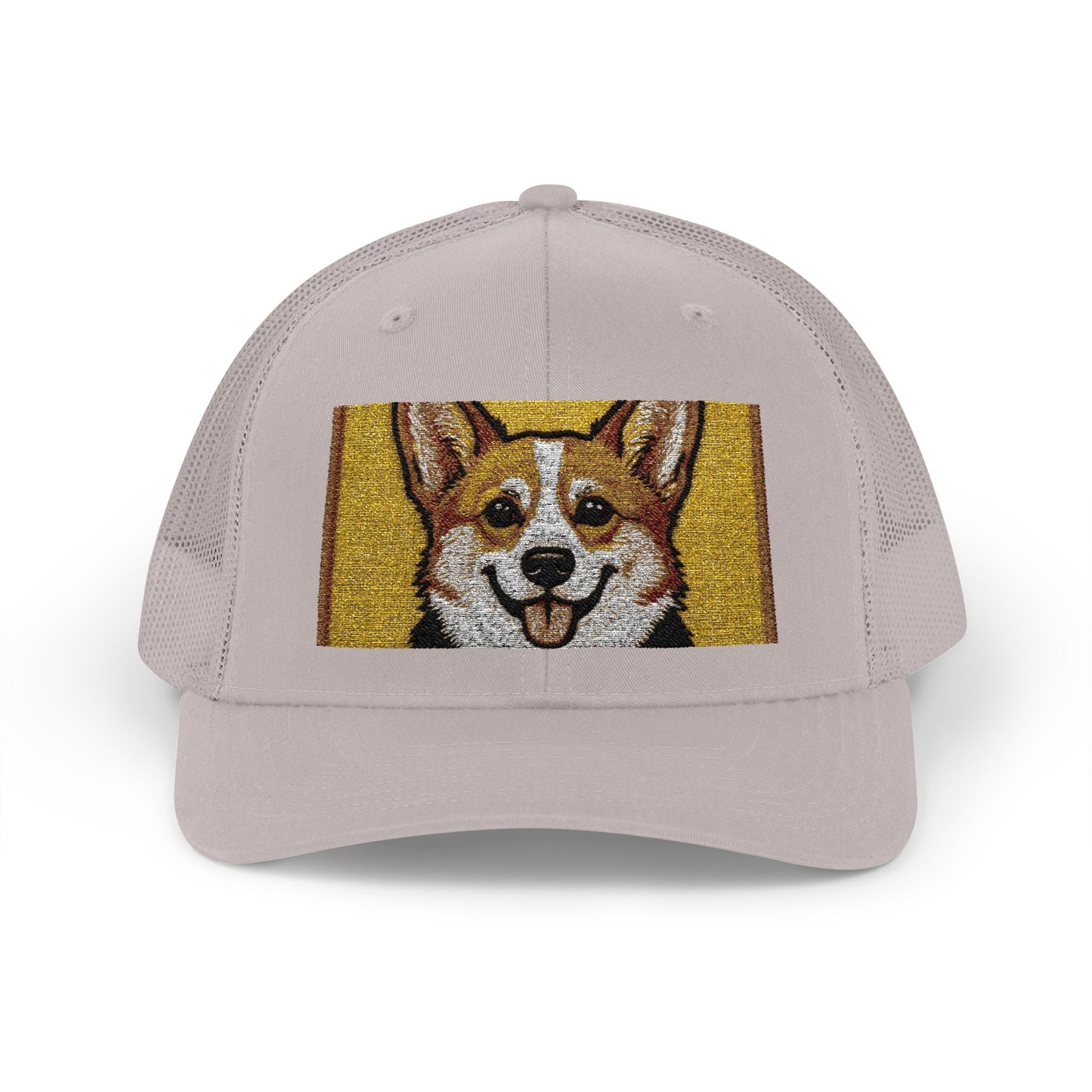 Happy Corgi Snapback Trucker Cap — "Happy Corgi Dog Happy Life"