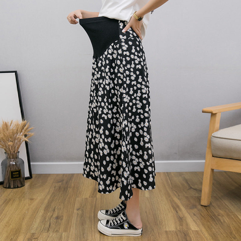New Fashion Chiffon Small Daisy A-Line Skirt