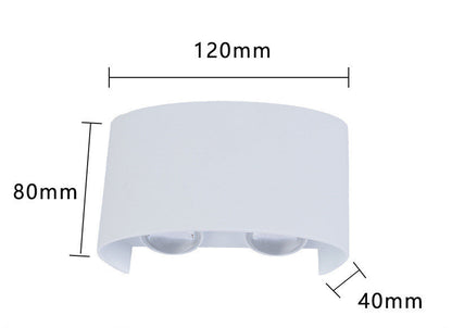 Outdoor Rainproof Led Wall Lamp Outdoor Spotlight Courtyard Bedside Living Room Wall Lamp