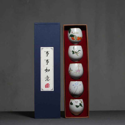 Ceramic Kung Fu Tea Cup Gift Box Tea Set Master Cup