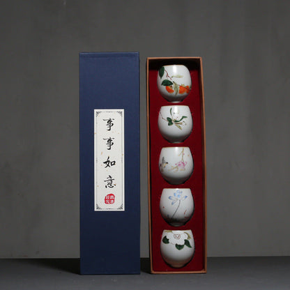 Ceramic Kung Fu Tea Cup Gift Box Tea Set Master Cup